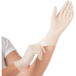 Gants en latex ´Grip´ Hygostar, blanc - Boîte de 100 gants