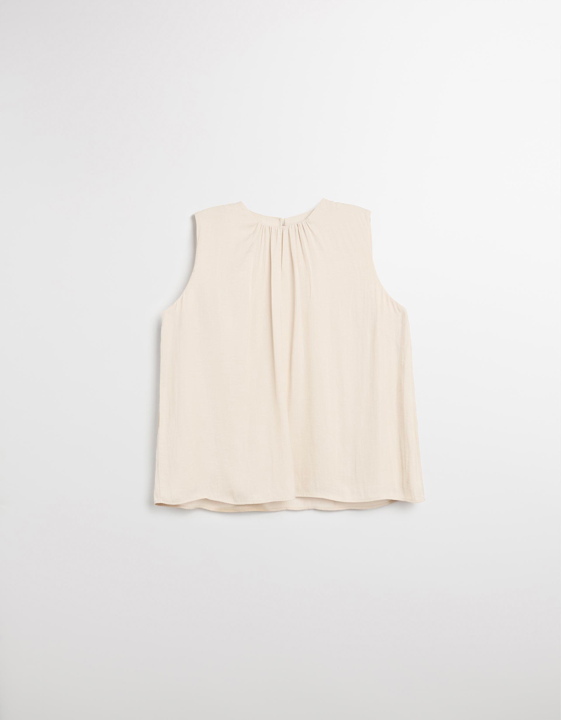 Blusa sem Mangas, Mulher, Bege