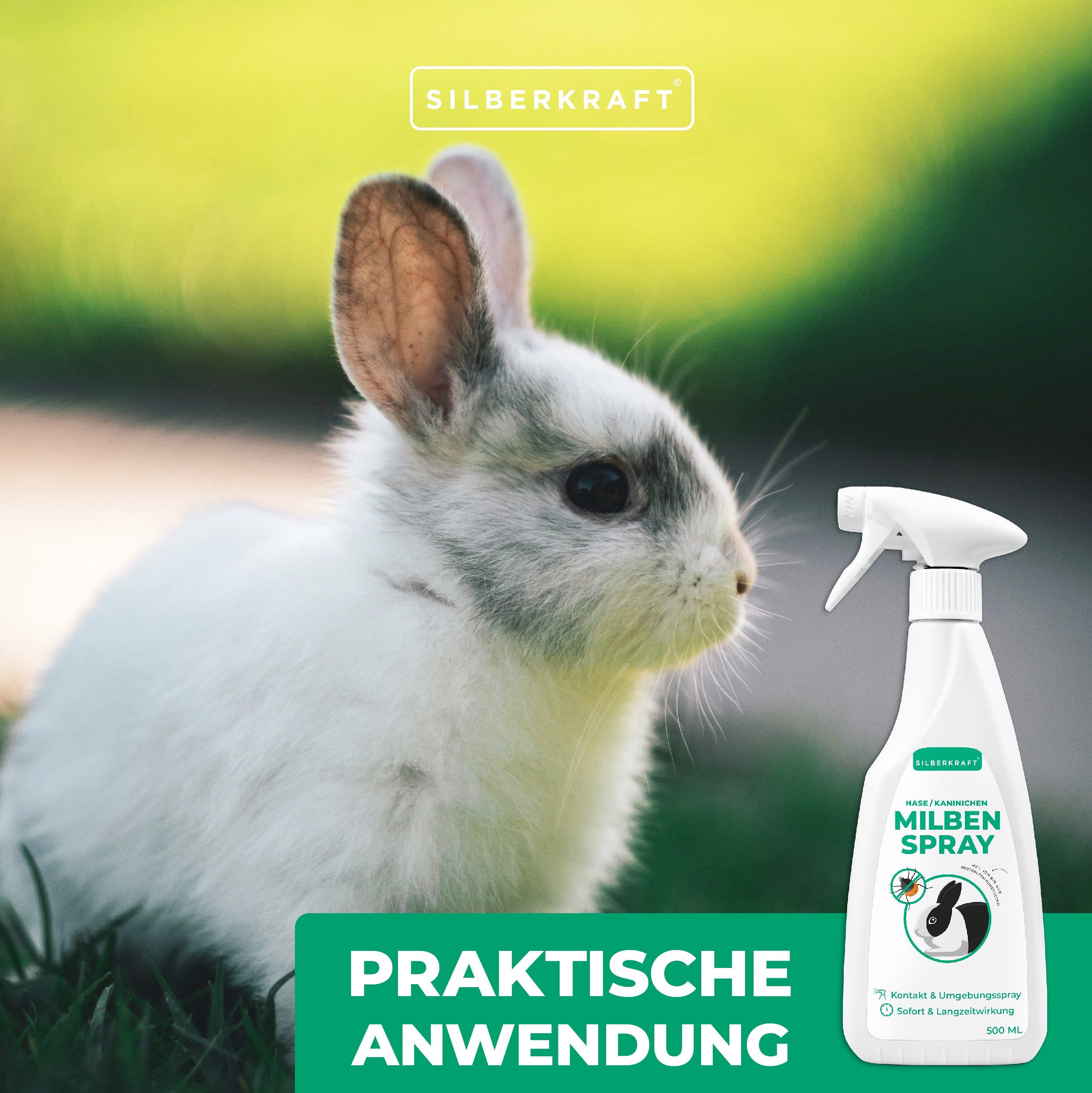SILBERKRAFT Milbenspray Hase/Kaninchen
