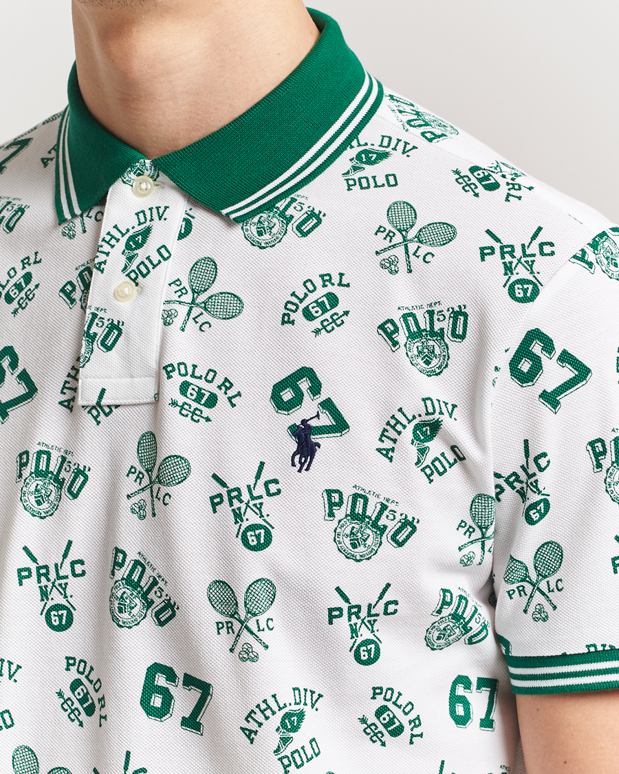 Polo Ralph Lauren Printed Mesh Polo Toss White