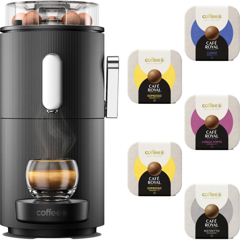 Pack machine Coffee B by Café Royal + 5 boites de boules de café