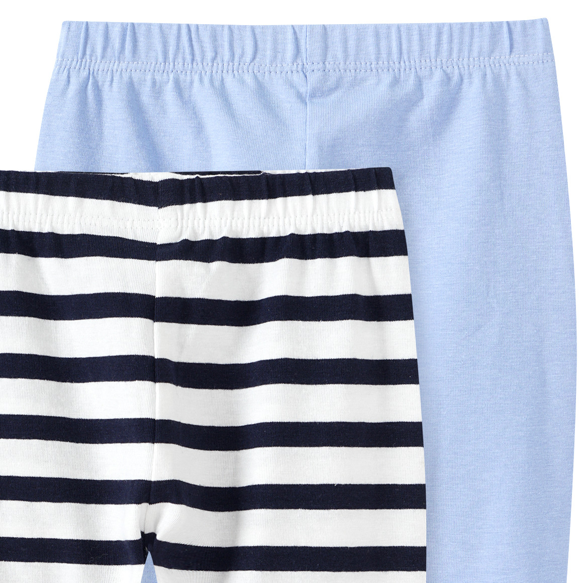 Famy 2 Baby Capri-Leggings im Basic-Look hellblau / dunkelblau