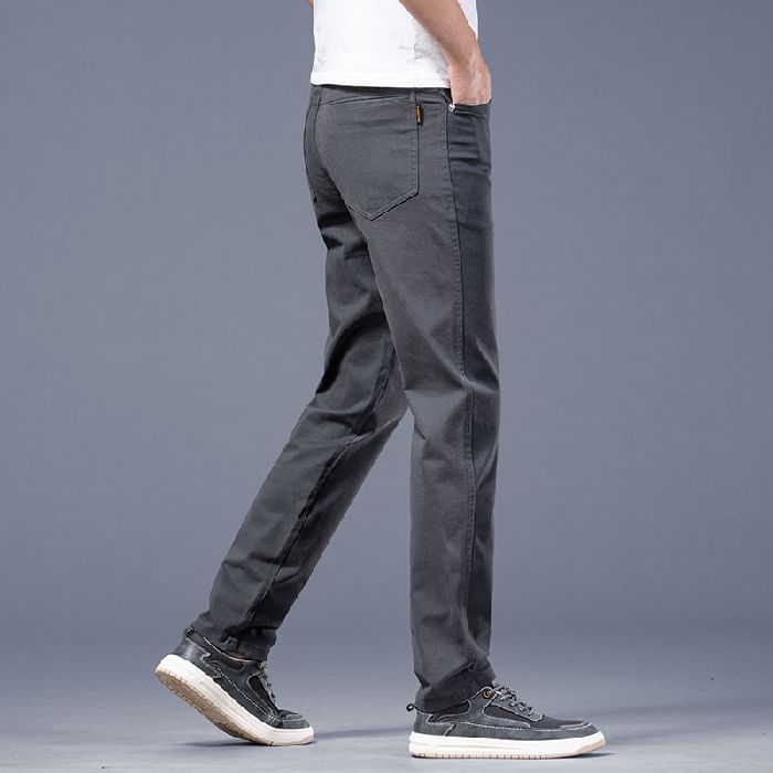 Nataro - Halfhoge effen rechte broek