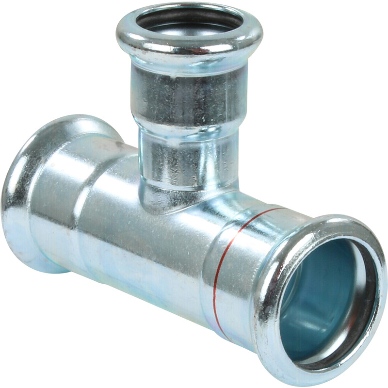 VSH Xpress staal pers T-stuk verloop 28x22x28mm