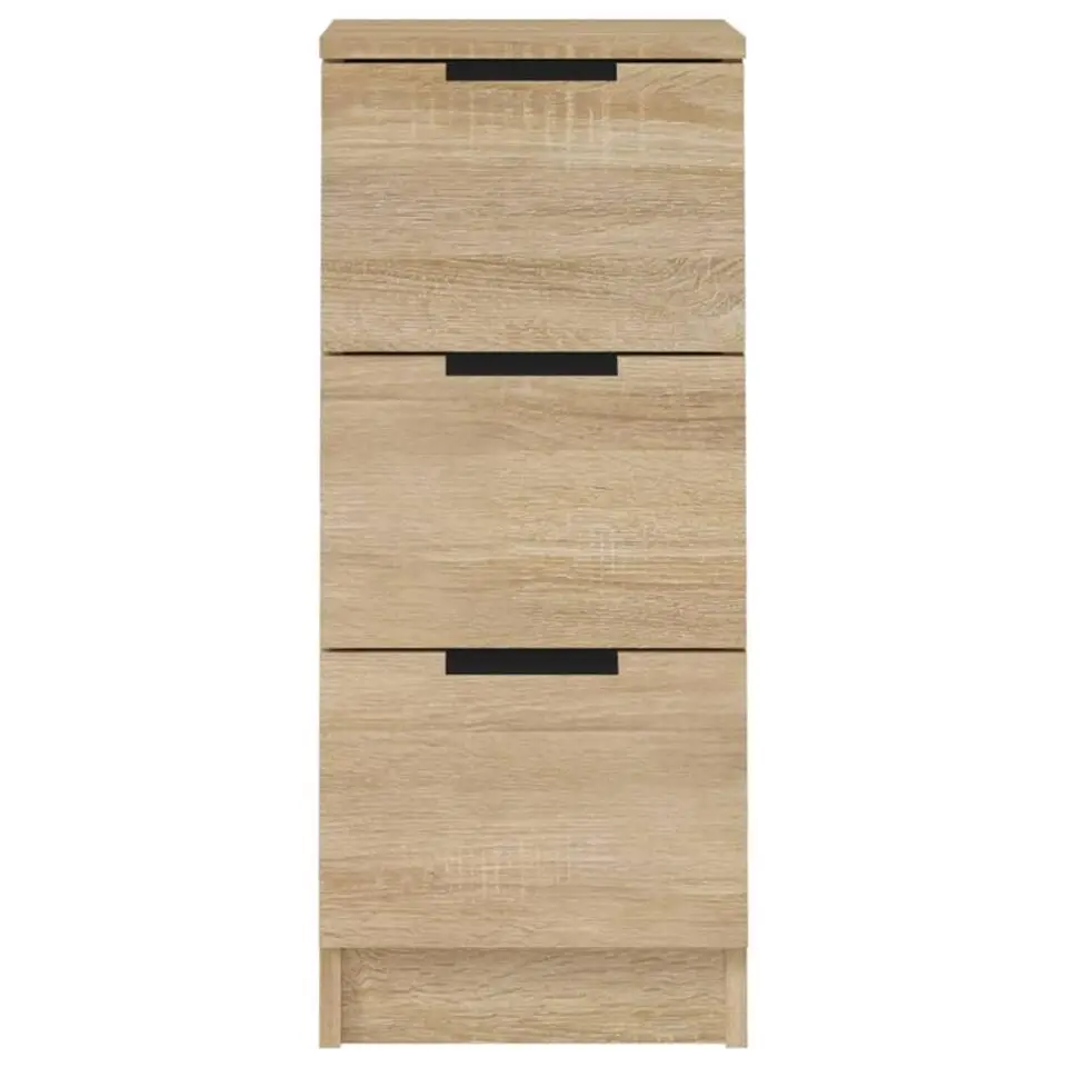 vidaXL - Dressoir met 3 lades - Sonoma eiken - Bewerkt hout - 30x30x70 cm