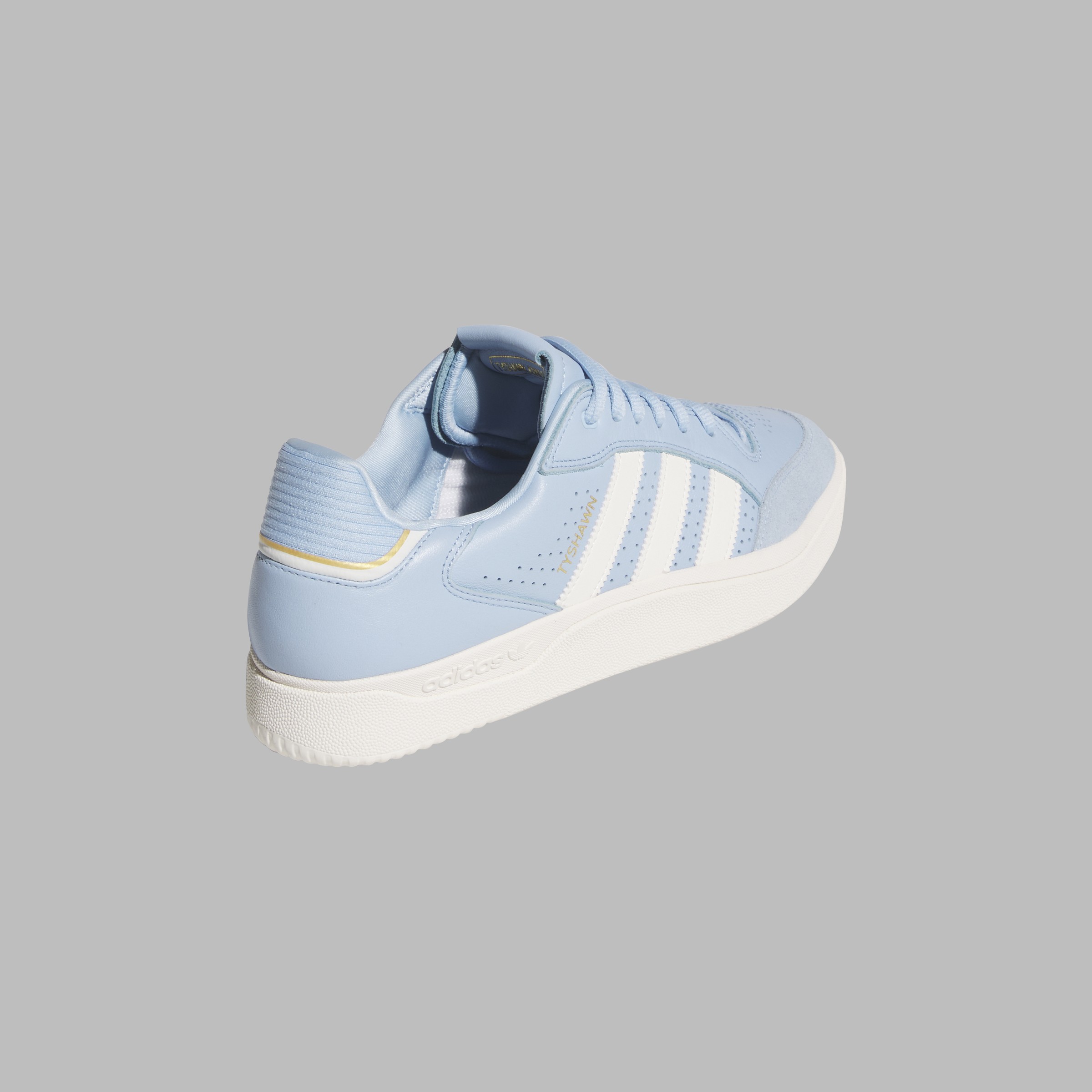 Adidas Skateboarding Tyshawn Low Clear Blue White Gold Metallic 5.5 US / 38 EU