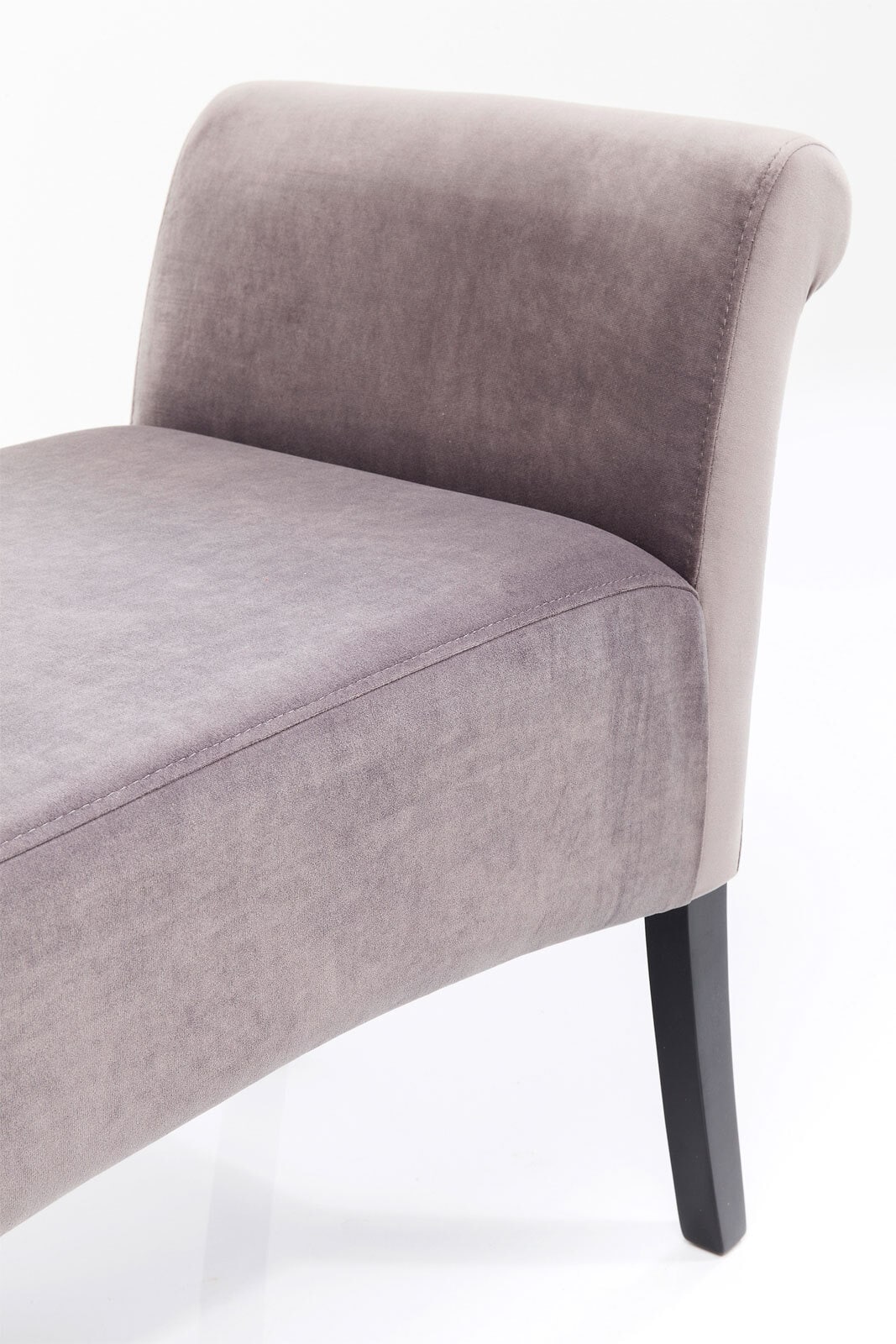 KARE DESIGN Bank MOTLEY 108 x 61 x 40 cm Textil Velvet Silvergrey