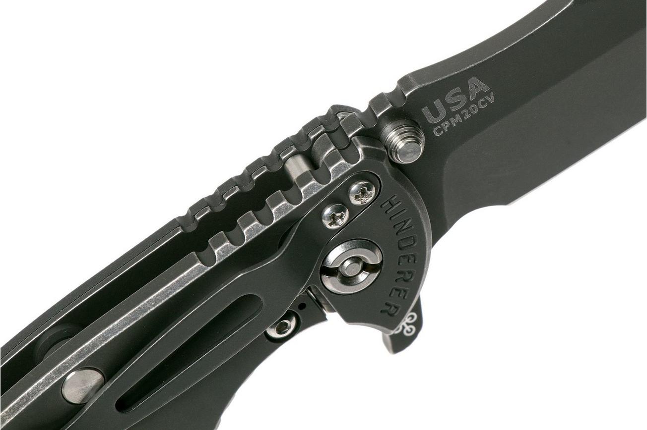 Rick Hinderer XM-18 3.5 Bowie 20CV Battle Black, Black G10 zakmes