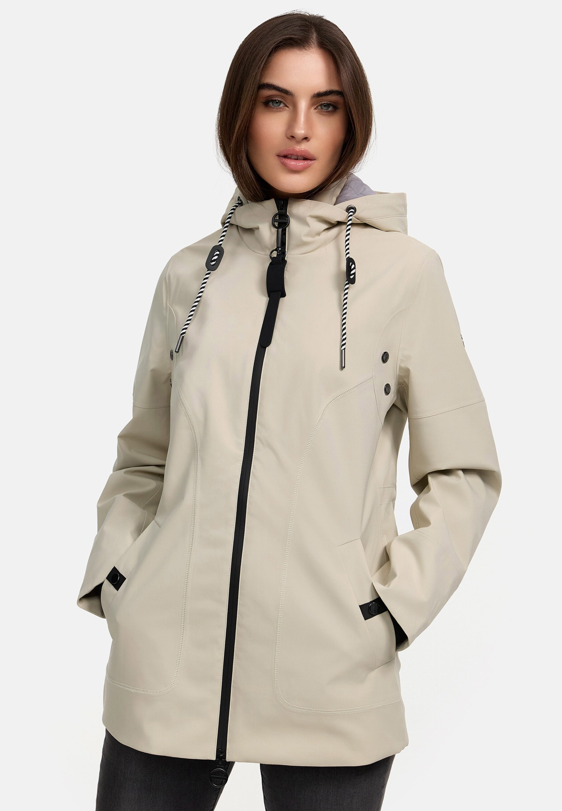 MANISA Regenjacke mit Kapuze mit abnehmbarer Kapuze