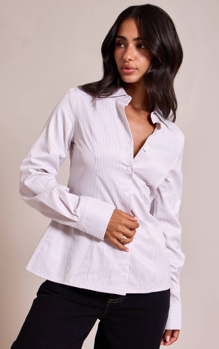 Blanc Chemise À Col Avec Lien Dans Le Dos Petite