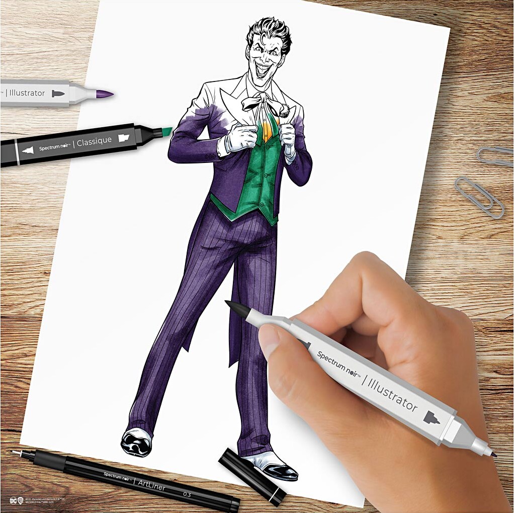 Diy Kit Illustration - Helte Og Skurke Joker - Assorterede Farver