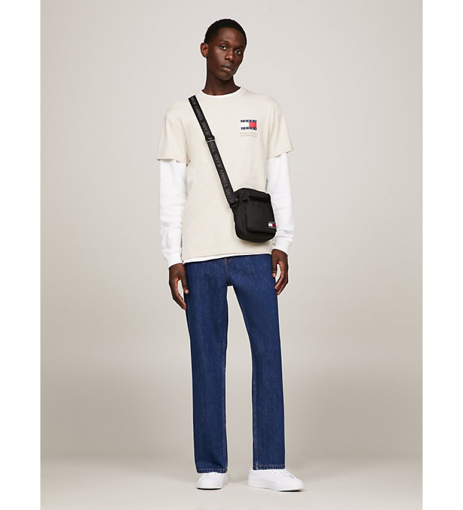 Bolsa Tommy Jeans Essential Reporter com Logo, Preta