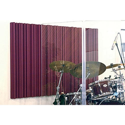 Auralex Studiofoam Metro BUR Burgundy 24x48x4 absorber rood (per stuk)