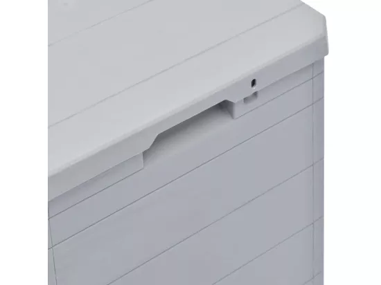Boîte de rangement de jardin 90 L Gris clair