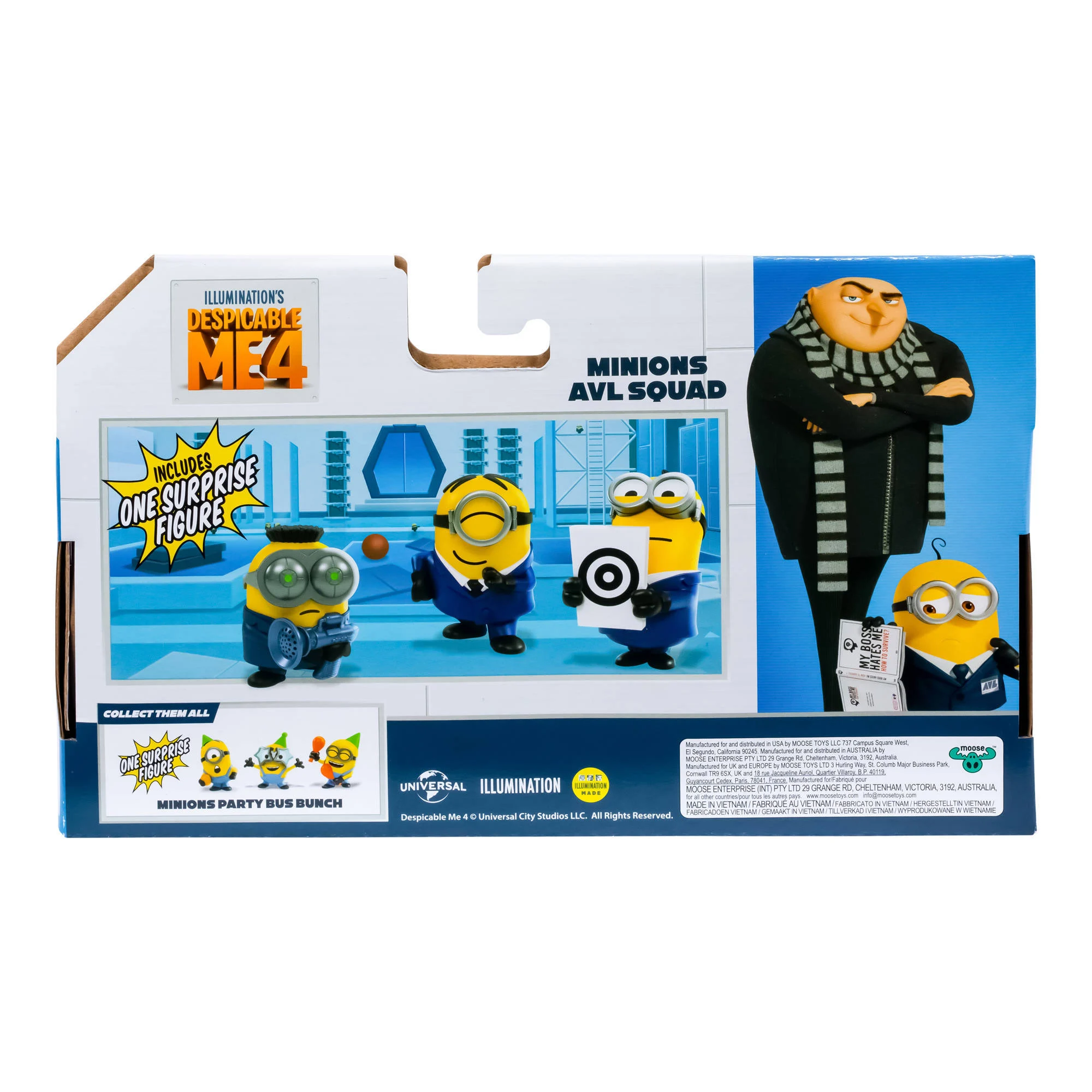 Moose Toys Despicable Me 4 - Collectable 4-pack Bus