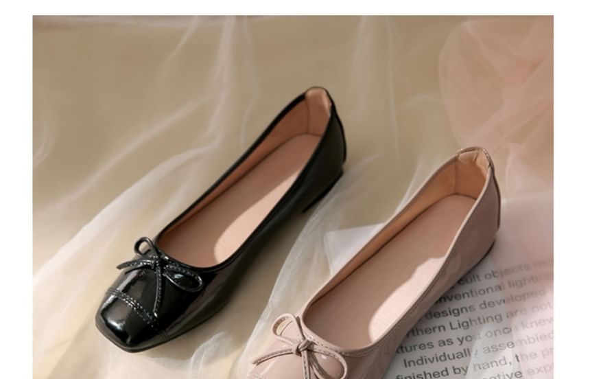 Karlao - Platte schoenen met strik van imitatieleer