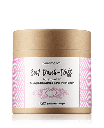 puremetics 3in1 Douchepluis Rosengarten - Duschgel Bodylotion & Peeling in Einem 250g