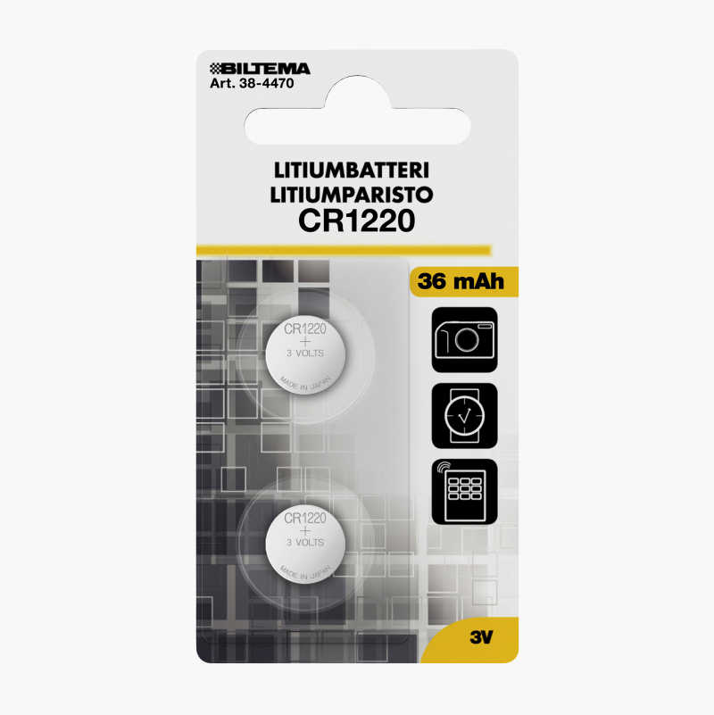 LITIUMBATTERI CR1220 3V 2-STK
