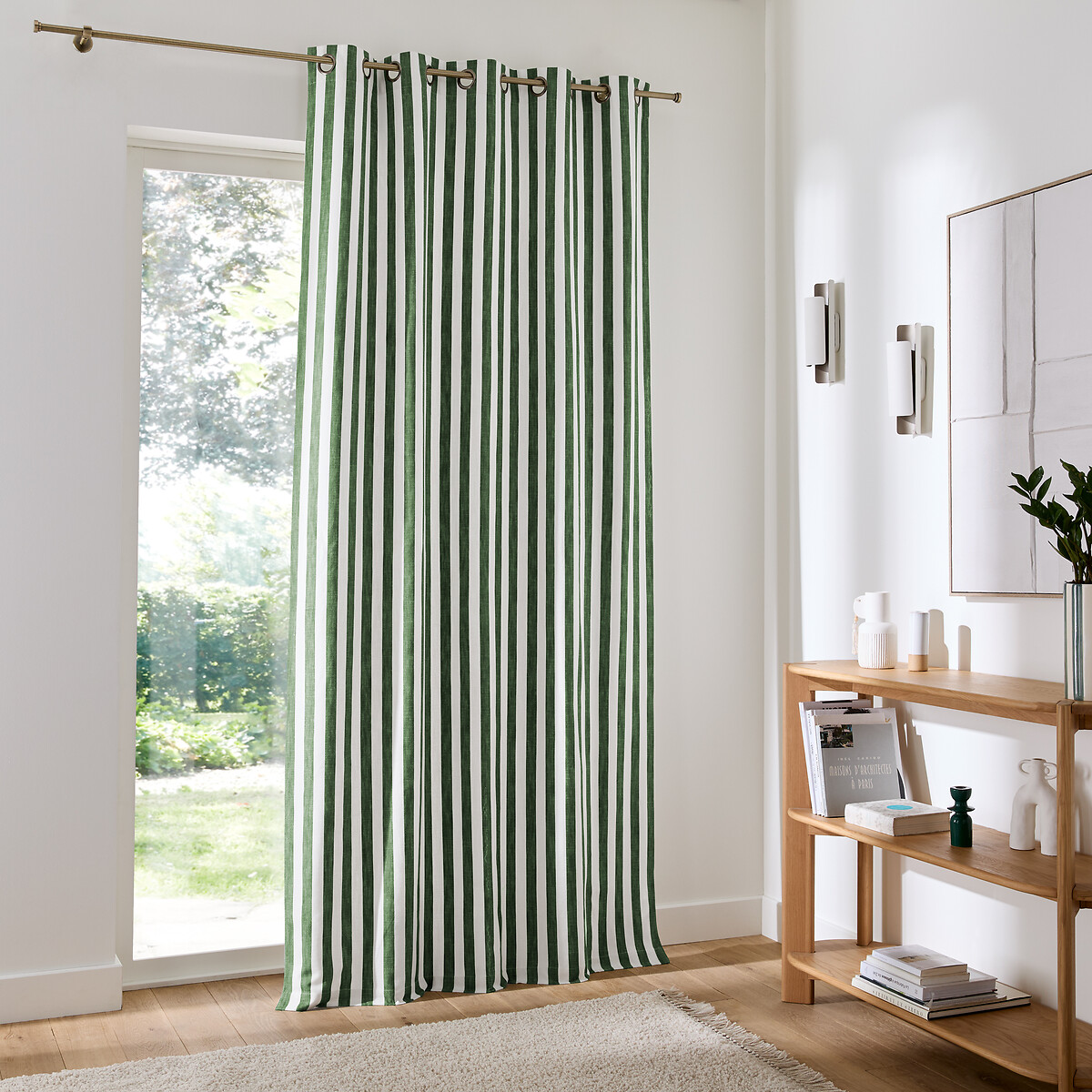 LA REDOUTE INTERIEURS<br>Cortina de algodão com ilhós Ramla