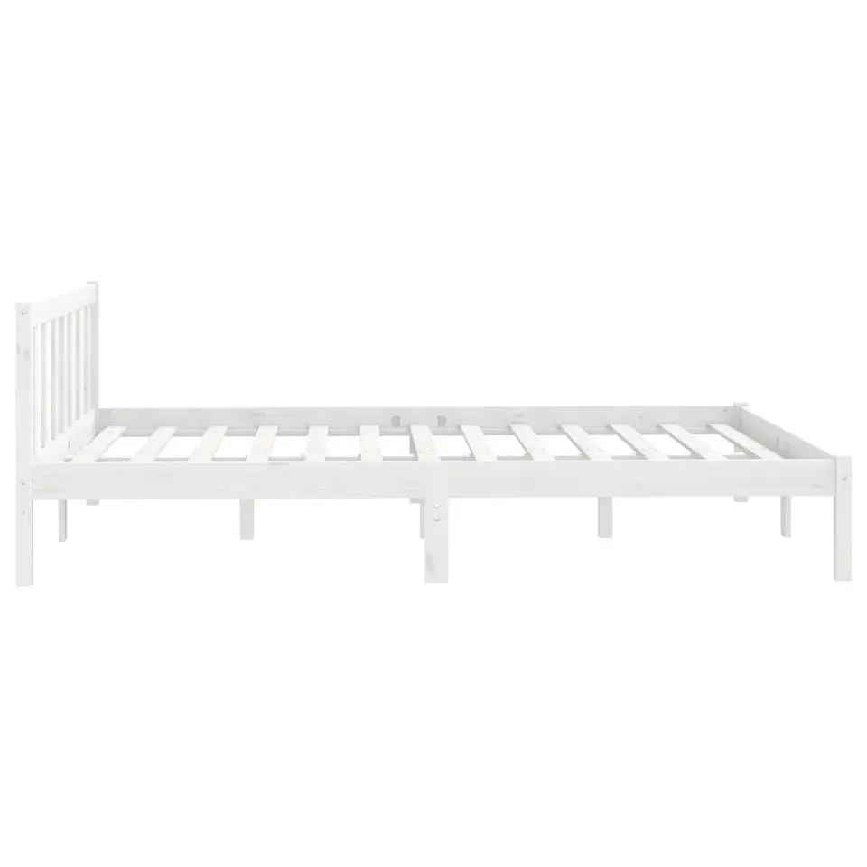 vidaXL - Klein Tweepersoonsbed frame - Wit - Massief grenenhout - 140x200 cm