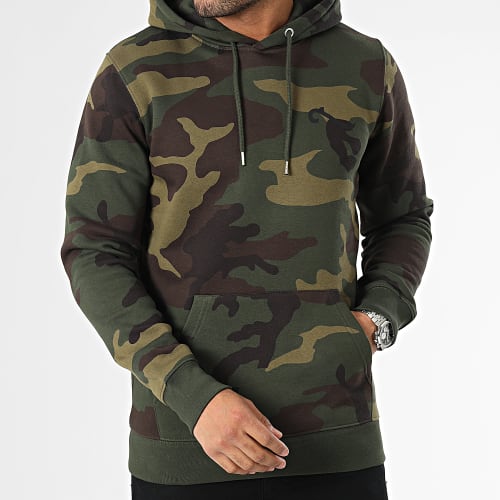 Sweat Capuche Camouflage LPNJF 2 Vert Noir