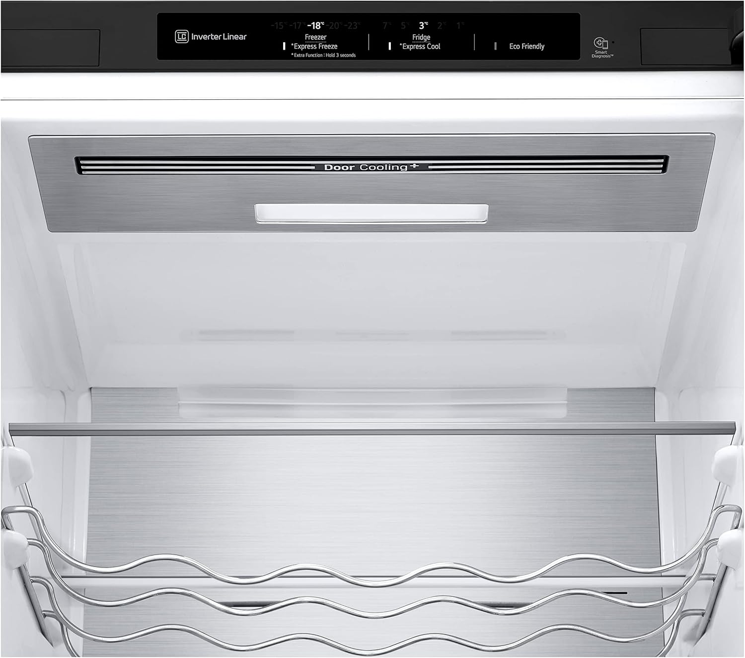 LG GBB92MCBAP, Klasse A, 384 L, Kühl-/Gefrierkombination, Inverter Linear Kompressor, 35 dB, Kühlschrank mit Gefrierfach, Innendisplay, DoorCooling+, LINEARCooling - Matte Black