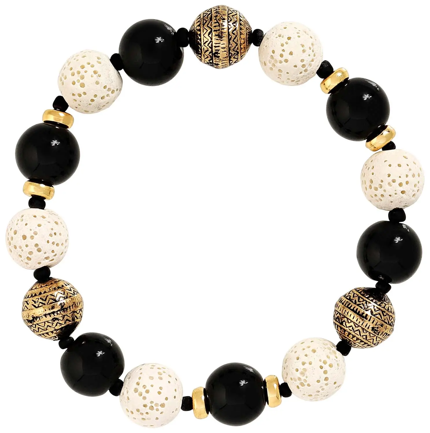 Armband - Lava Stones