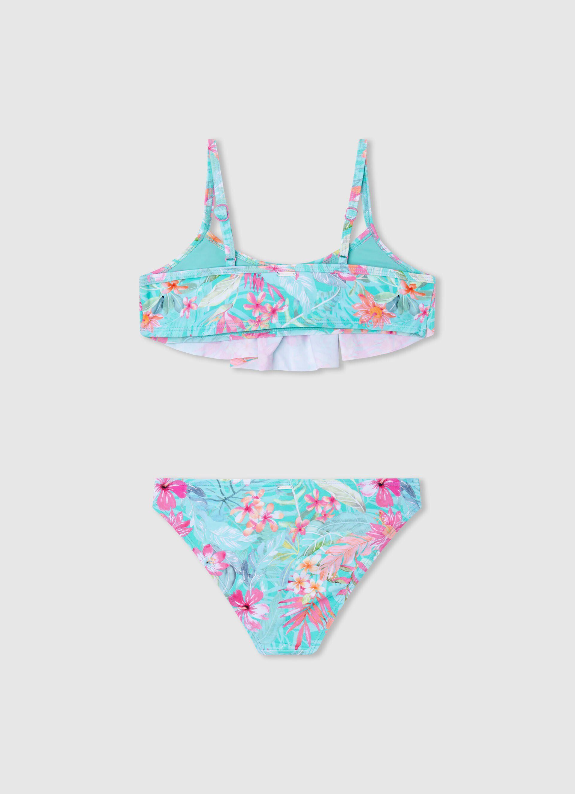 Biquíni com estampa floral - multicolorido