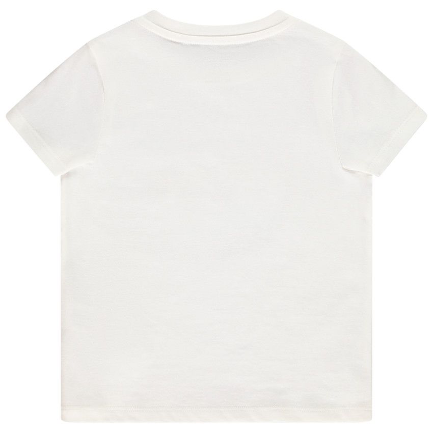 T-shirt manches courtes avec print fantaisie pour bébé garçon - Ecru