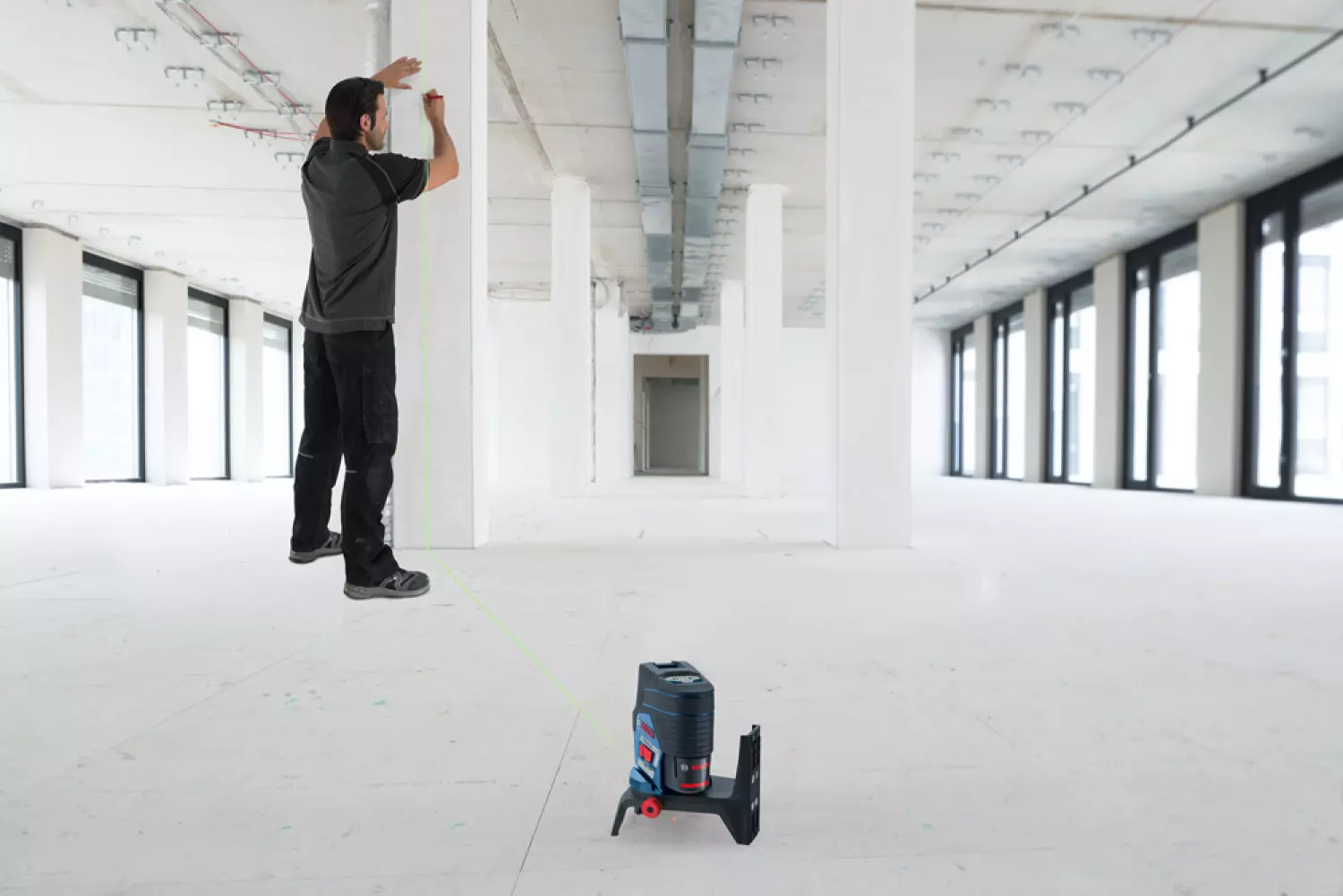 Bosch GCL 2-50 CG SOLO 12V Li-Ion accu Lijn- en puntlaser body in L-Boxx - groen - 20m