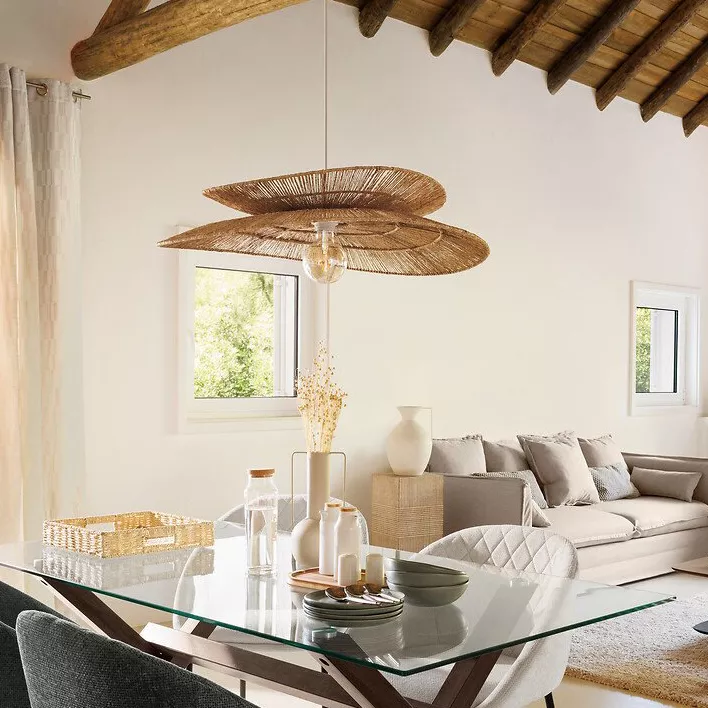 Suspension luminaire jute (69,5 cm) Alara Naturel
