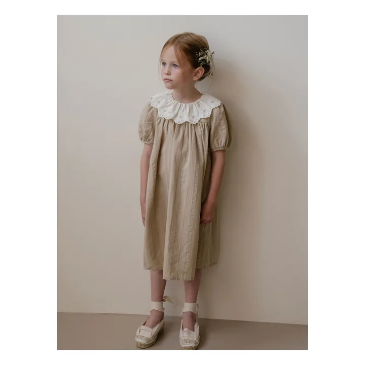 Louisiella Robe Byron Col Dentelle | Beige