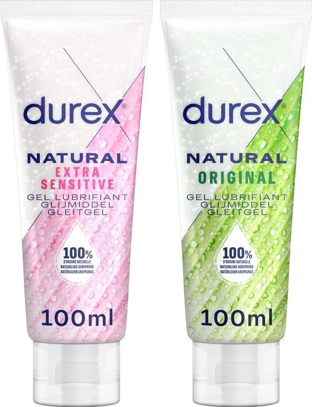Durex Natural Glijmiddel Original &  Extra Sensitive - 2x100ml