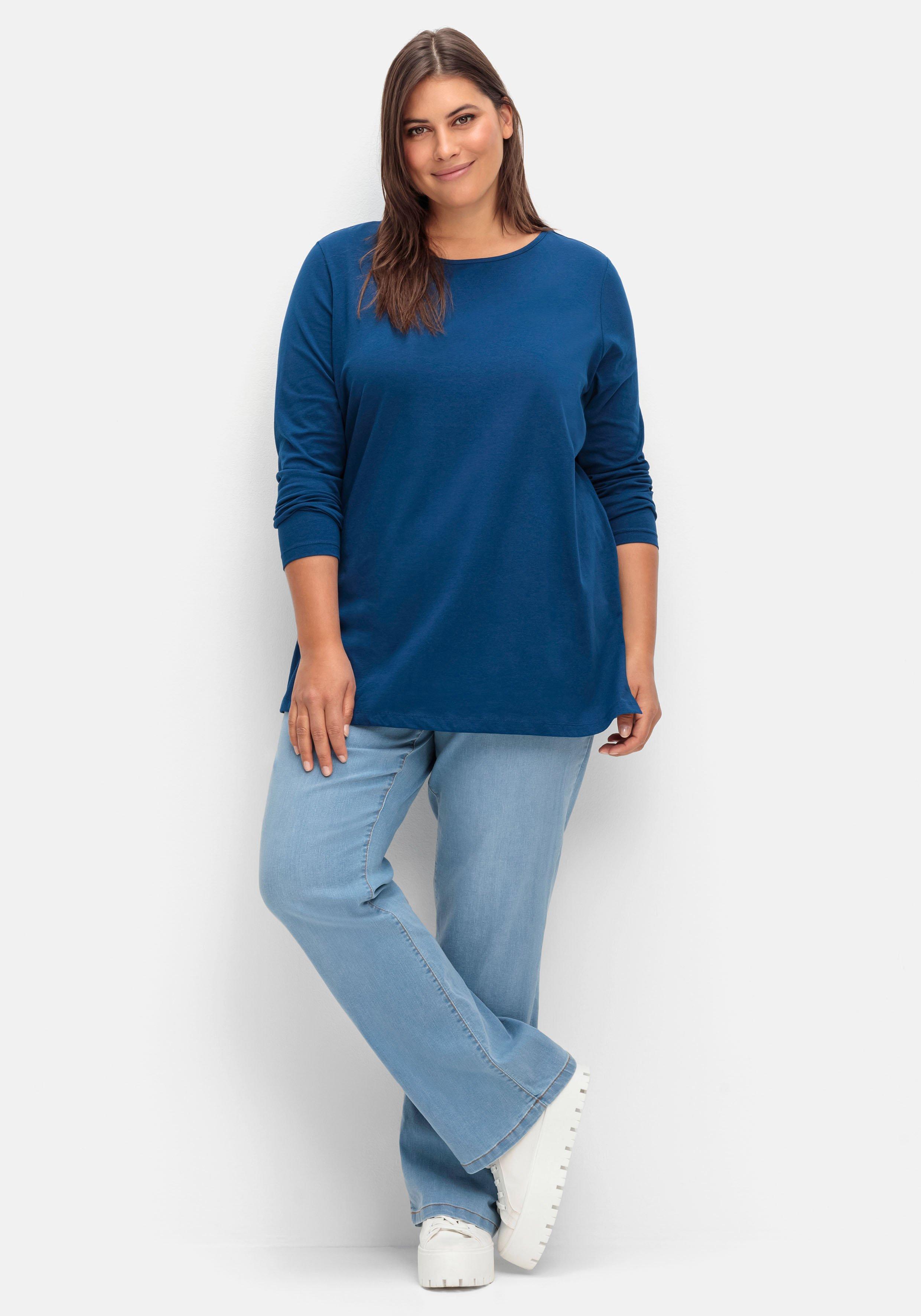 Longshirt mit hohen Seitenschlitzen