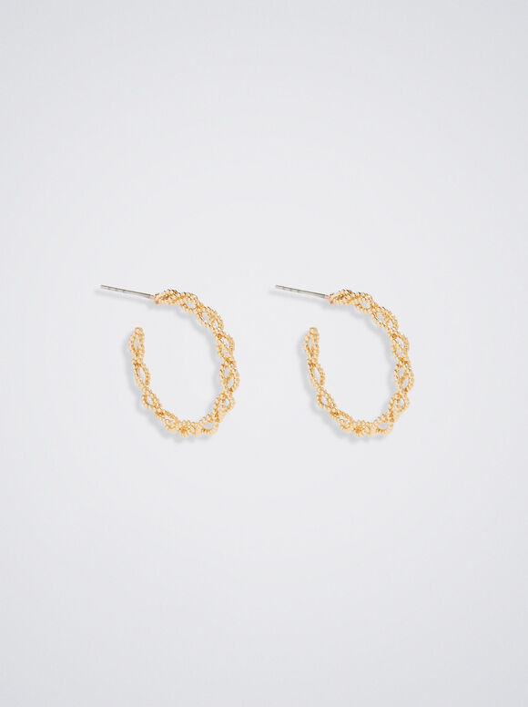 Brincos de argola dourados - Dourado