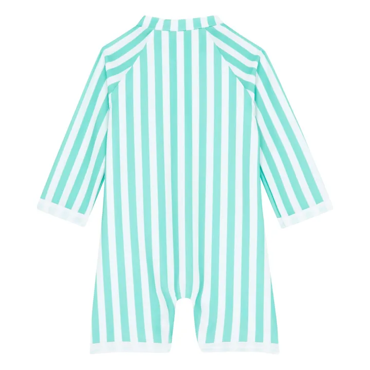 Juillet Juillet Combishort Anti-UV Graniers Rayé | Turquoise