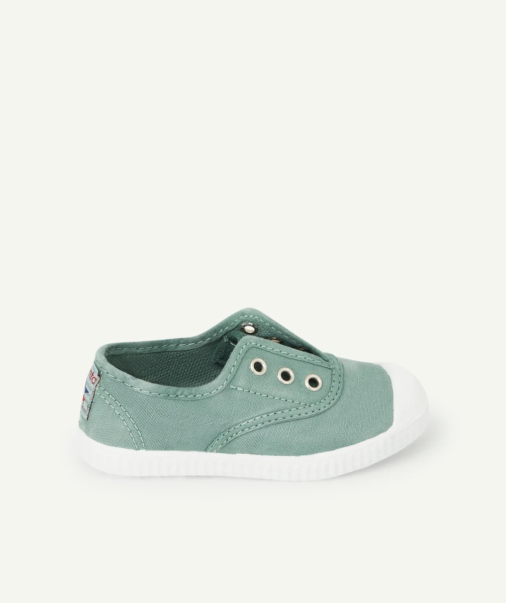 CIENTABASKETS EN TOILE GARÇON VERT OLIVE