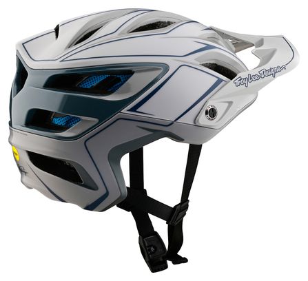 Casque VTT Troy Lee Designs A3 Mips Uno Pinstripe Gris Clair