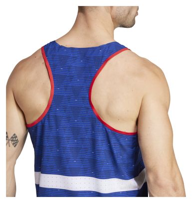 Débardeur adidas Performance Adizero Team France Bleu Homme