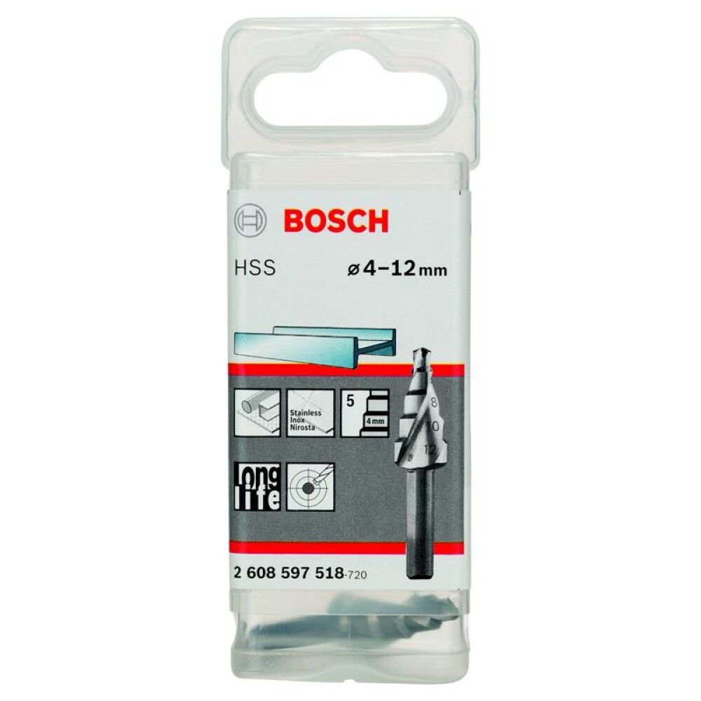 STEGBOR BOSCH 4-12MM HSS 5 STEG