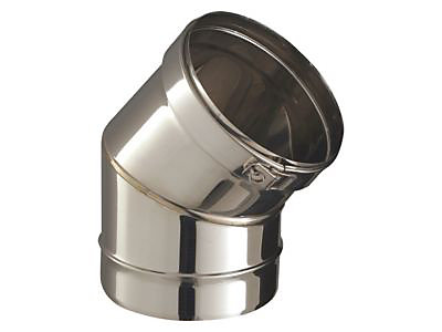 Elément de coude 45° + collier ø130 mm Poujoulat