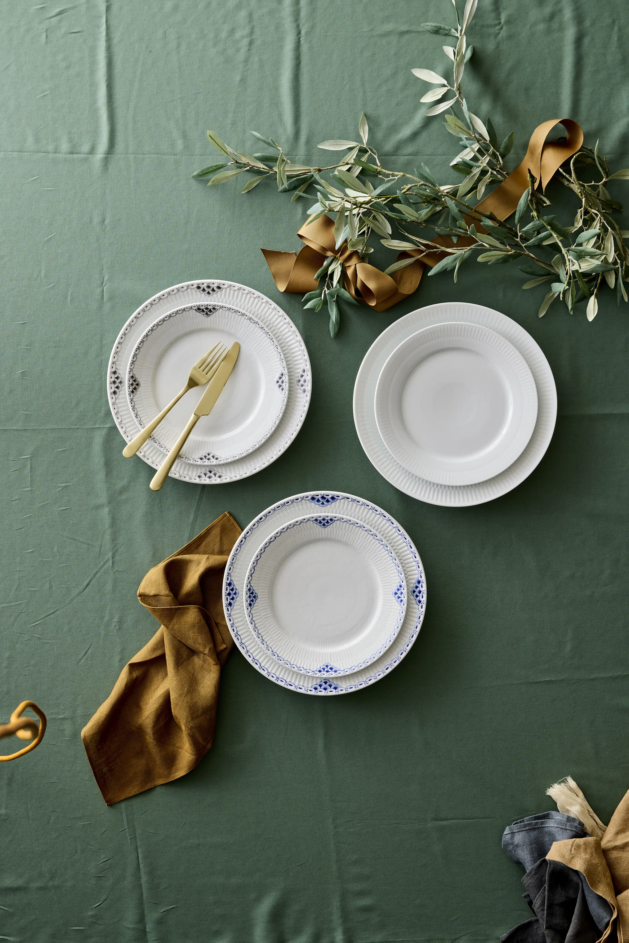 Royal Copenhagen Sort Riflet Blonde Frokosttallerken