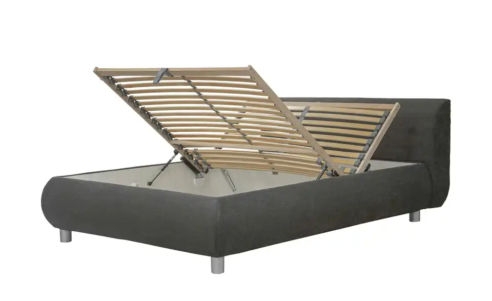 Polsterbett Galaxy Grau, Braun 140 cm