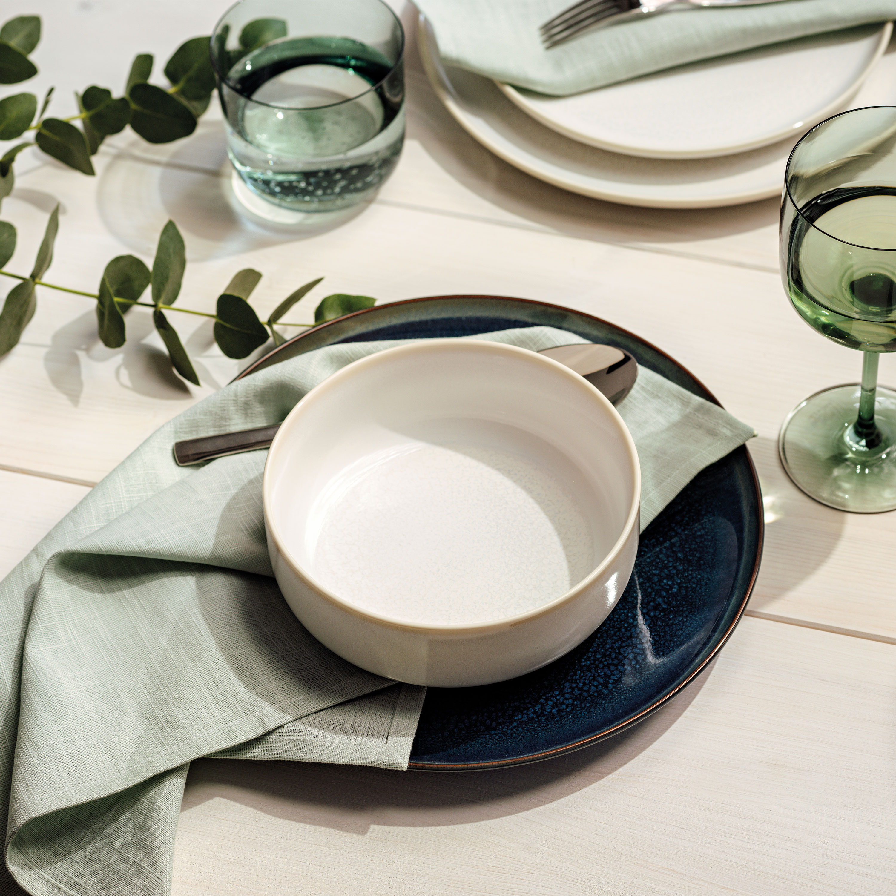 Crafted Cereal bowl White, 26.4 oz, Premium Porcelain