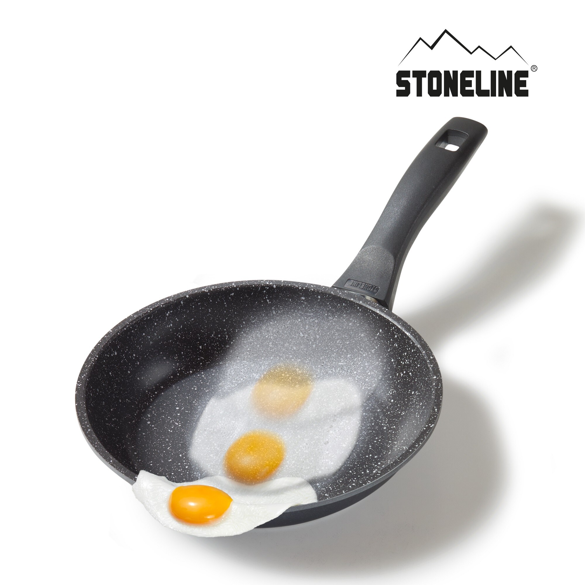 STONELINE® Bratpfanne 24 cm, Aluguss antihaftbeschichtete Pfanne, Backofen & Induktion geeignet