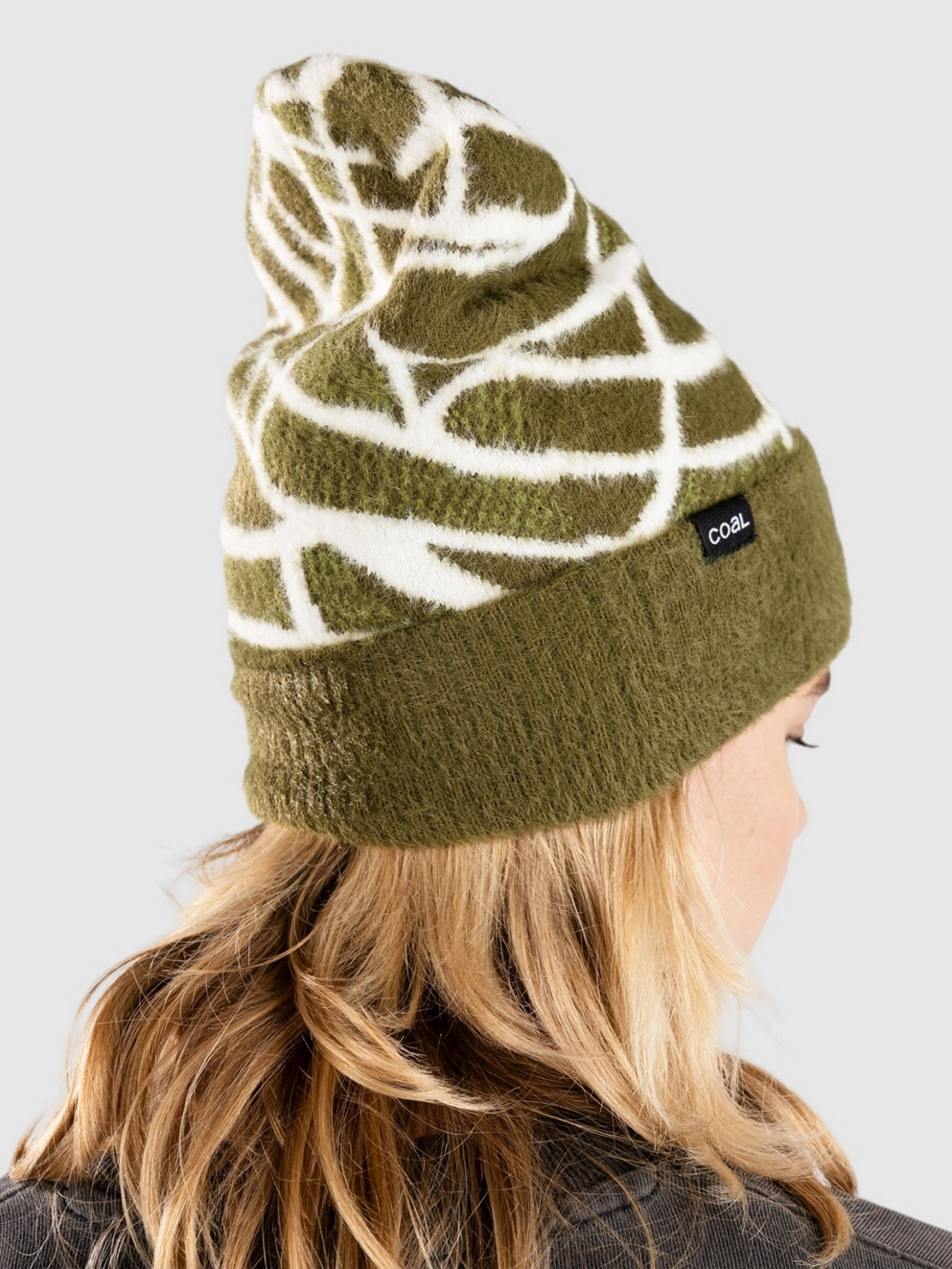Coal Solstice Beanie olive gridlock