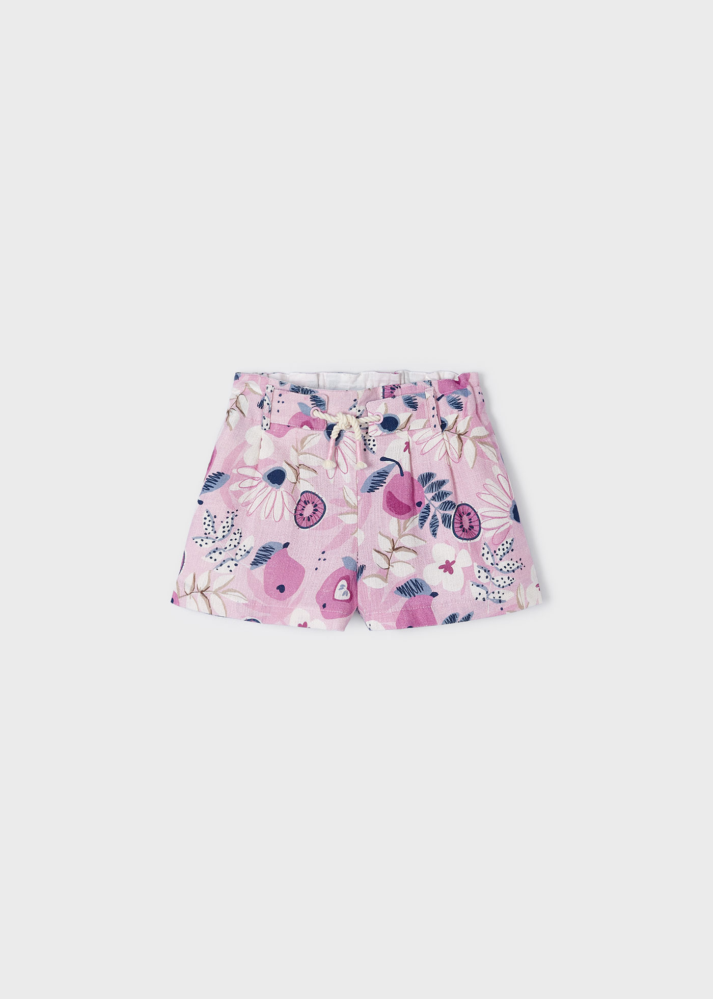 Calções estampados para meninas, cor índigo