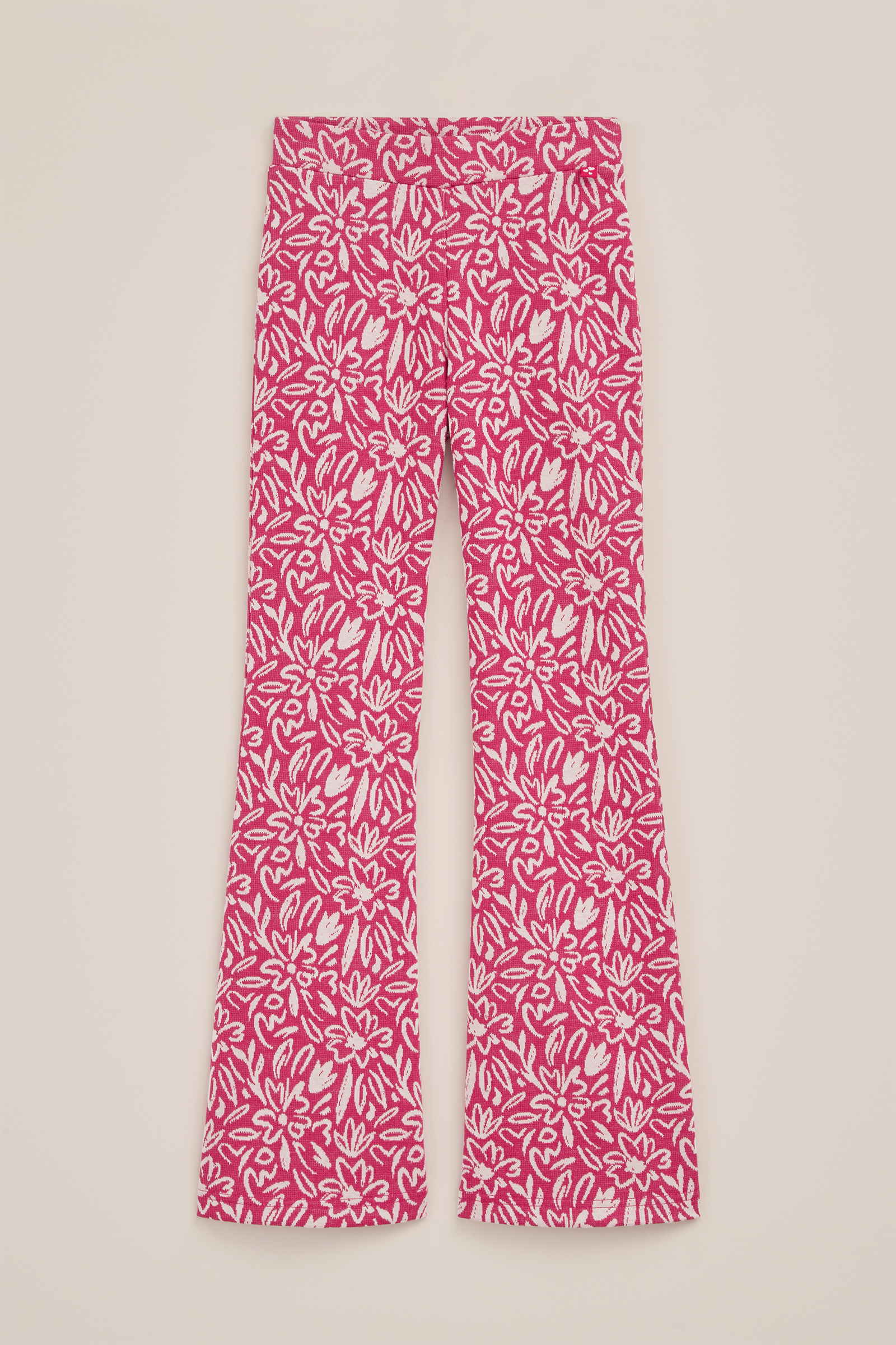 Meisjes flared legging met dessin WE Fashion Roze