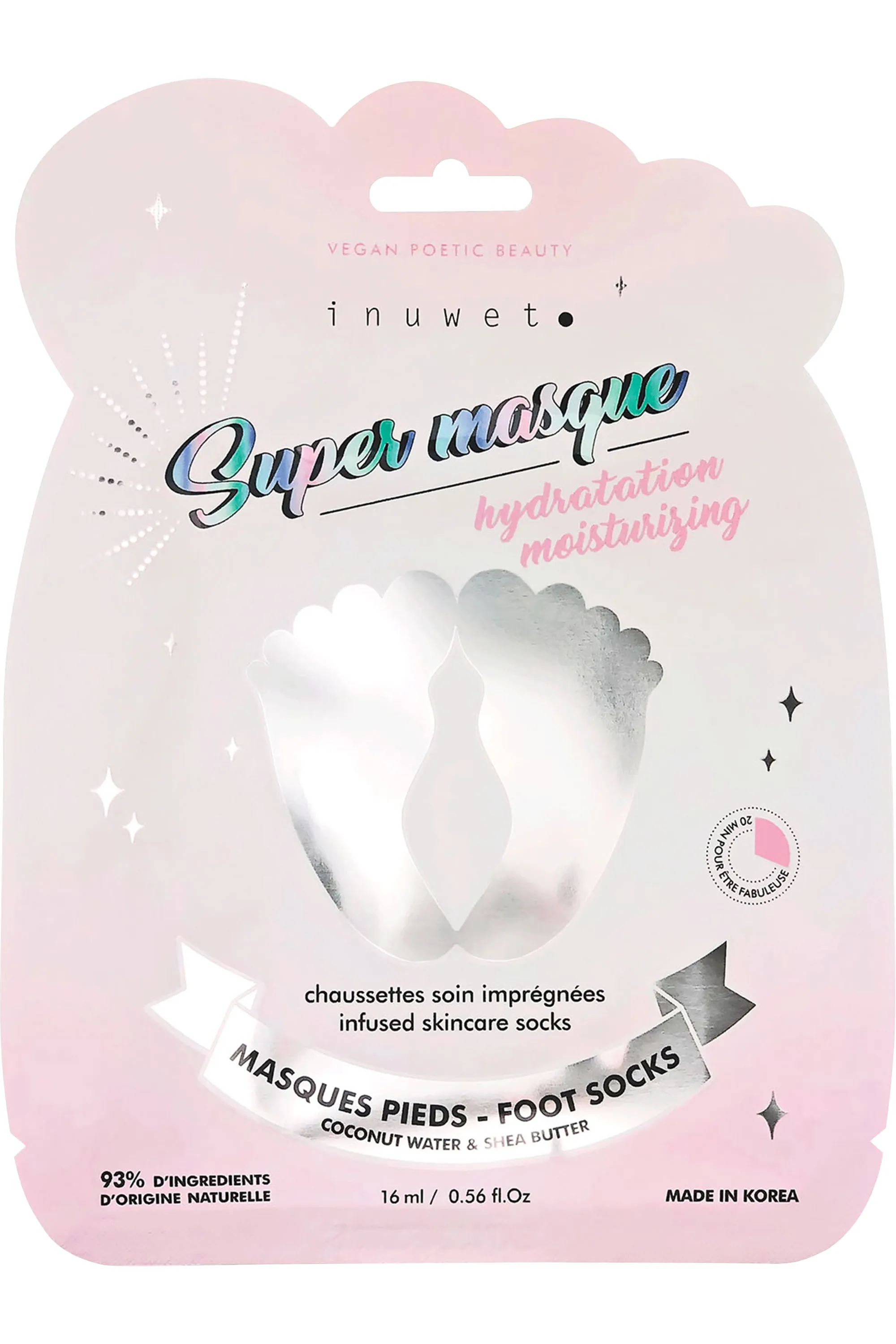 Inuwet (In Unicorn We Trust) Masque pieds hydratant-16 ml