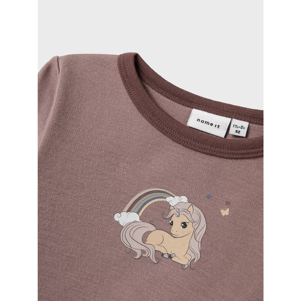 Køb Name It Antler Unicorn Nmfwillit Uld Ls Top